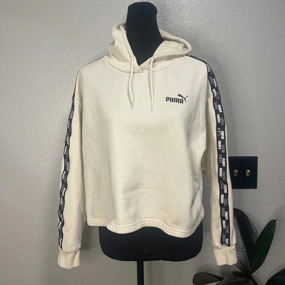 Puma Cropped Hoodie Size Large - Picture 1 of 7